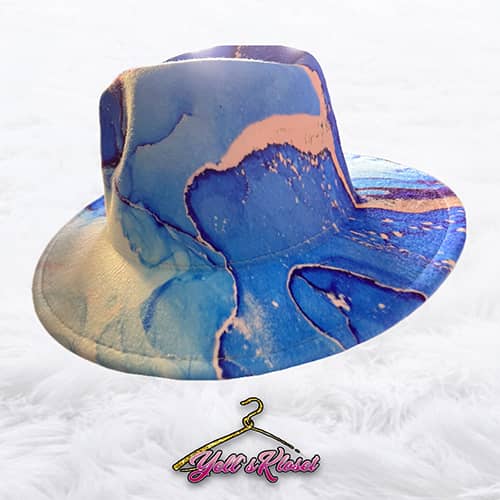 Blue Marble Fedora Hat