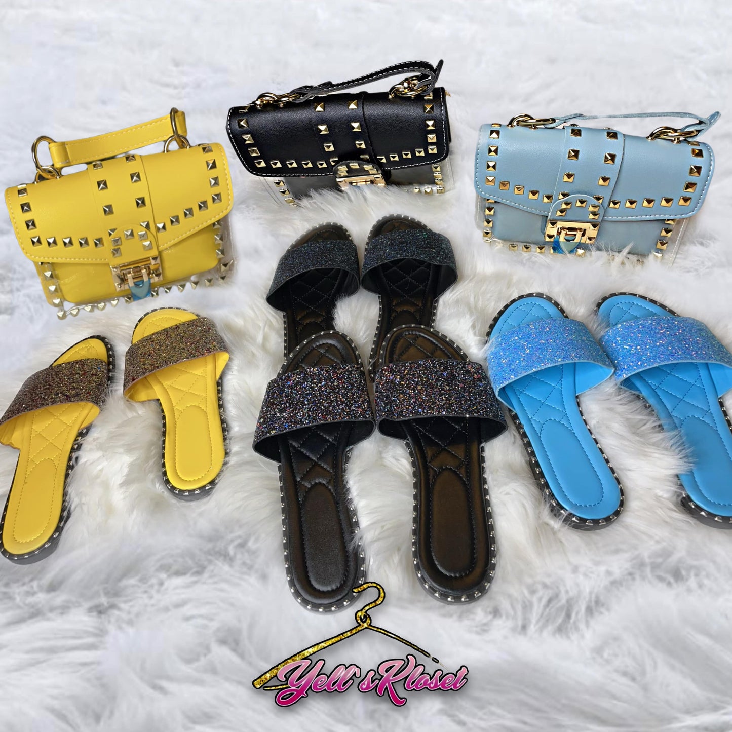 Buckle Tote Sandal Set