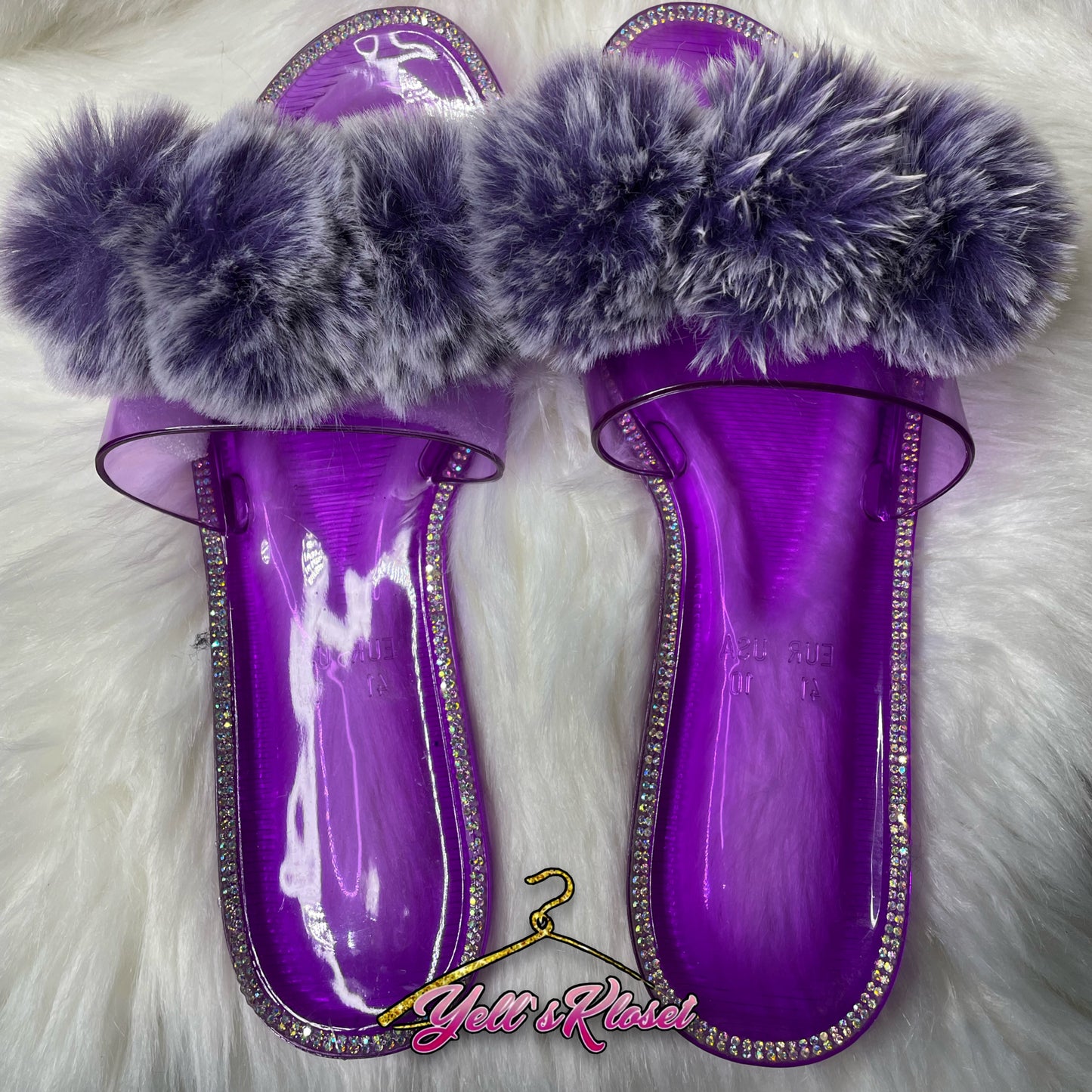 Fur Jelly Slides