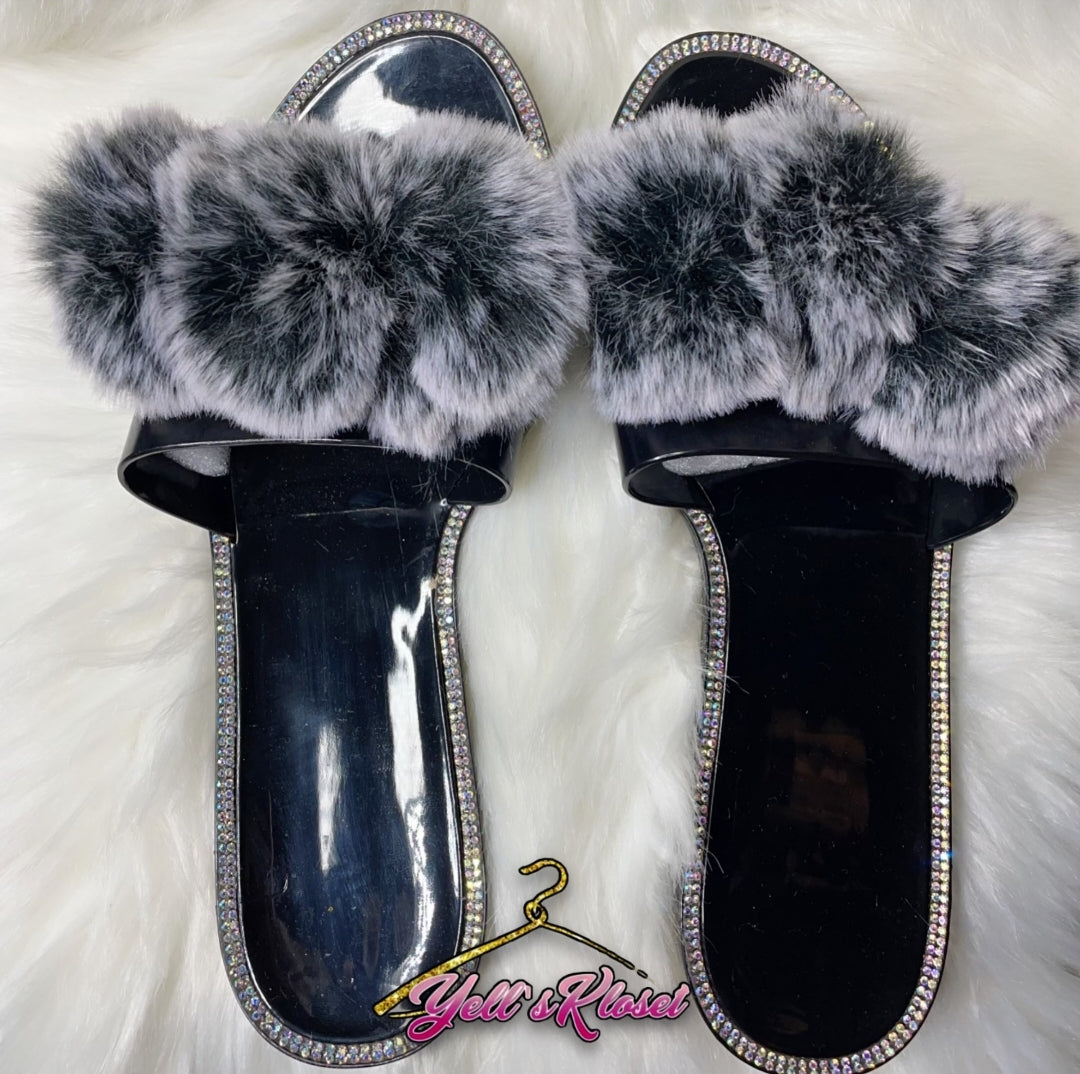 Fur Jelly Slides